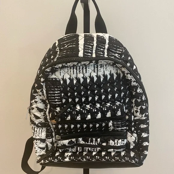 Bags | Sondra Roberts Squared Black And White Backpack  display picture 3